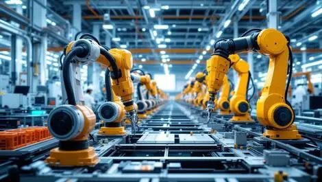 Modern factory singapore advanced robotic arms automated machinery assembly lines