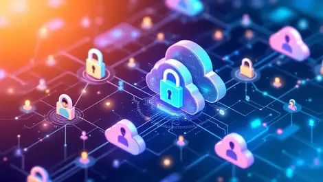 Ai driven identity protection enterprise cloud padlocks avatars network