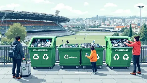 Wellington new zealand electronics recycling stadium cityscape drop off