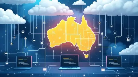 Cybersecurity cloud computers chains digital storm australia threats