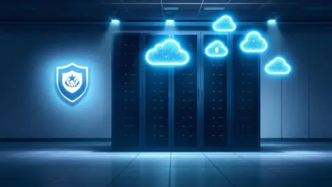 Secure us federal data center with cloud shield protection scene
