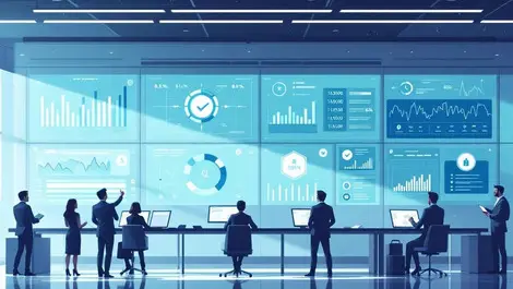 Modern financial ops room dashboards compliance automated flows