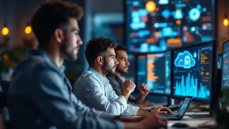 Adult students vocational it training lab ai cybersecurity focus