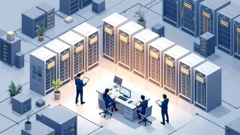 South korea data center it team managed services isometric