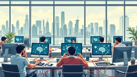 Australian office frustrated staff disconnected ai systems cables