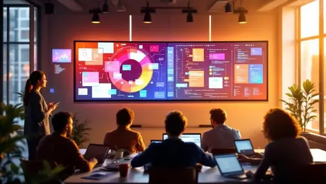 Ai driven app development team wave maker style office dashboards