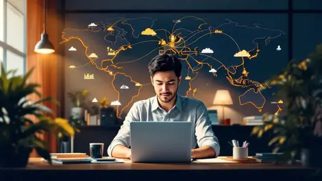 Hong kong shop owner laptop cross border payments apac finance